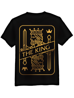 Koszulka Koszulka Męska The King Czarna - Prezent na Dzień Dziadka ?