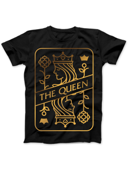 Koszulka Koszulka Damska The Queen Czarna - Prezent na Dzień Babci ?