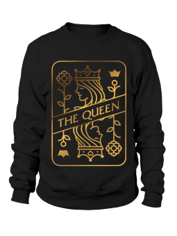 Bluza Damska The Queen Czarna - Śmieszne T-Shirty z Nadrukami ?