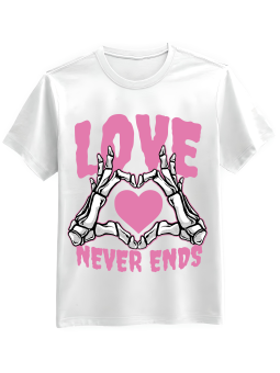 Koszulka Koszulka Męska Love Never Ends Biała - Prezent na Dzień Dziadka ?