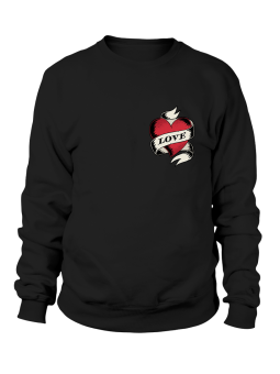 Bluza Męska Love Serce Nadruk Na Piersi - Śmieszne T-Shirty z Nadrukami ?