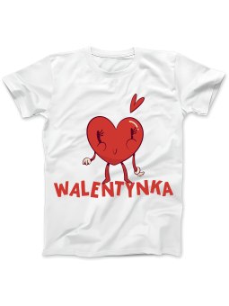 Koszulka Koszulka Damska Walentynka Serce Biała - Prezent na Dzień Babci ?