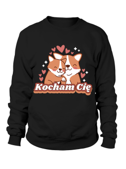 Bluza Damska Corgi Kocham Cię - Śmieszne T-Shirty z Nadrukami ?