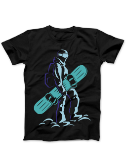 Koszulka Koszulka Damska Snowboarder Czarna - Śmieszne T-Shirty z Nadrukami ?