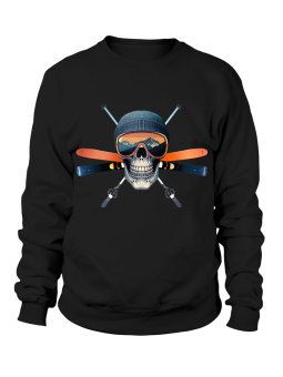 Bluza Męska Czaszka Narty - Śmieszne T-Shirty z Nadrukami ?