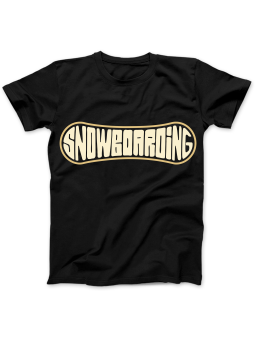 Koszulka Koszulka Damska Snowboarding Napis Czarna - Śmieszne T-Shirty z Nadrukami ?