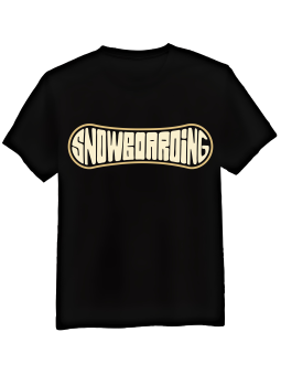 Koszulka Koszulka Męska Snowboarding Napis Czarna - Śmieszne T-Shirty z Nadrukami ?