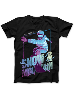 Koszulka Koszulka Damska Snow and Moutain Czarna - Śmieszne T-Shirty z Nadrukami ?