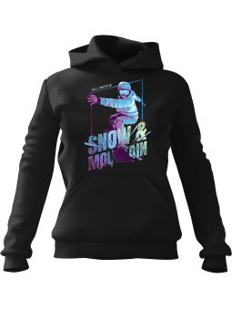 Bluza Męska z kapturem Snow and Moutain Czarna - Śmieszne gadżety z Nadrukami ?