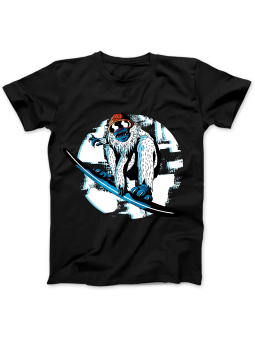 Koszulka Koszulka Damska Snowboard Yeti Czarna - Śmieszne T-Shirty z Nadrukami ?