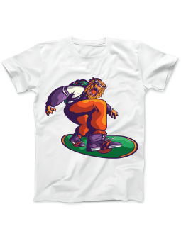 Koszulka Koszulka Damska Snowboard Lion Biała - Śmieszne T-Shirty z Nadrukami ?