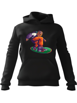 Bluza Damska z kapturem Snowboard Lion Czarna - Modna Odzież z Nadrukami ?