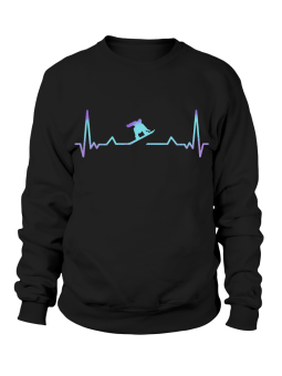 Bluza Damska Snowboard Heartbeat - Śmieszne T-Shirty z Nadrukami ?