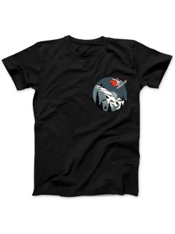 Koszulka Koszulka Damska Snowboard Czerwony Kapturek z Nadrukiem Na Piersi Czarna - Śmieszne T-Shirty z Nadrukami ?