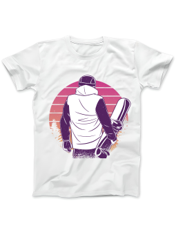 Koszulka Koszulka Damska Snowboarder Zachód Biała - Śmieszne T-Shirty z Nadrukami ?