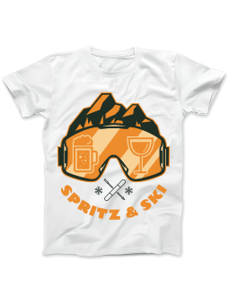 Koszulka Koszulka Damska Spritz and Ski Biała - Śmieszne T-Shirty z Nadrukami ?