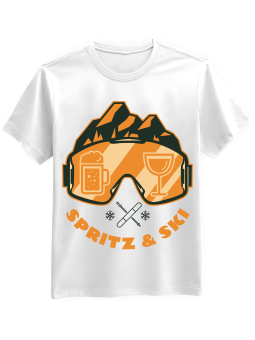 Koszulka Koszulka Męska Spritz and Ski Biała - Śmieszne T-Shirty z Nadrukami ?