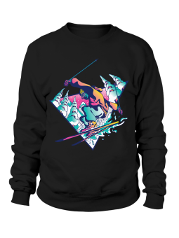 Bluza Damska Retro Skiing - Śmieszne T-Shirty z Nadrukami ?