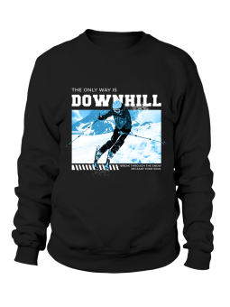 Bluza Męska Ski Downhill Czarna - Śmieszne T-Shirty z Nadrukami ?