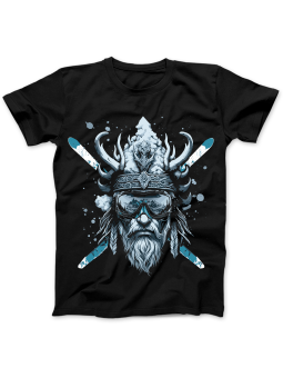 Koszulka Koszulka Damska Ski Totem Czarna - Śmieszne T-Shirty z Nadrukami ?