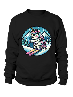 Bluza Damska Narciarz Jednorożec - Śmieszne T-Shirty z Nadrukami ?