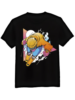 Koszulka Koszulka Męska Retro Narciarz Czarna - Śmieszne T-Shirty z Nadrukami ?