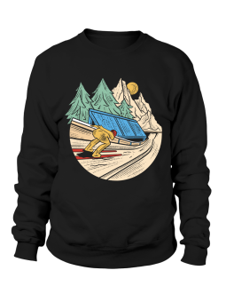 Bluza Męska Skoczek Narciarski Czarna - Śmieszne T-Shirty z Nadrukami ?