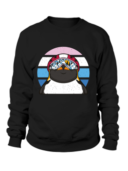 Bluza Damska Pingwin Retro Snowboard - Śmieszne T-Shirty z Nadrukami ?