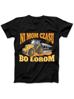 Koszulka Koszulka Damska Ni Mom Czasu Czarna - Śmieszne T-Shirty z Nadrukami ?