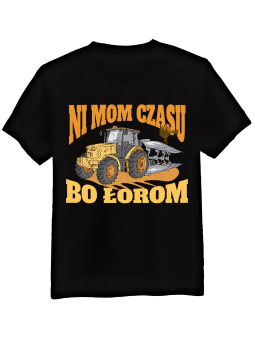 Koszulka Koszulka Męska Ni Mom Czasu Czarna - Śmieszne T-Shirty z Nadrukami ?