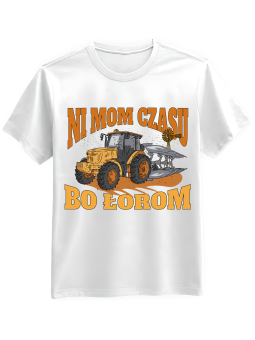 Koszulka Koszulka Męska Ni Mom Czasu Biała - Śmieszne T-Shirty z Nadrukami ?