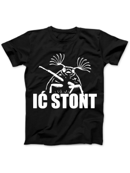 Koszulka Koszulka Damska Ić Stont Czarna - Śmieszne T-Shirty z Nadrukami ?