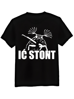 Koszulka Koszulka Męska Ić Stont Czarna - Śmieszne T-Shirty z Nadrukami ?