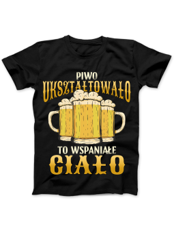 Koszulka Koszulka Damska Piwo Ukształtowało Czarna - Śmieszne T-Shirty z Nadrukami ?