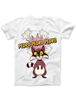 Koszulka Koszulka Damska Pedro Biała - Śmieszne T-Shirty z Nadrukami ?