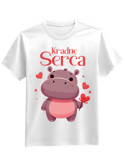 Koszulka Koszulka Męska Kradnę Serca Biała - Prezent na Dzień Dziadka ?