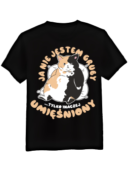 Koszulka Koszulka Męska Inaczej Umięśniony Czarna - Śmieszne T-Shirty z Nadrukami ?