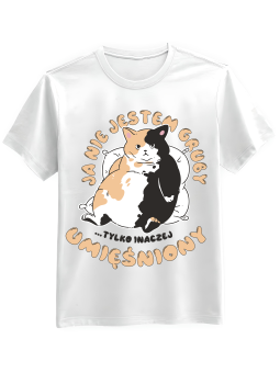 Koszulka Koszulka Męska Inaczej Umięśniony Biała - Śmieszne T-Shirty z Nadrukami ?