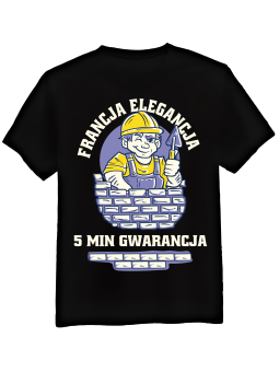 Koszulka Koszulka Męska Francja Elegancja Czarna - Śmieszne T-Shirty z Nadrukami ?