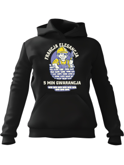 Bluza Męska z kapturem Francja Elegancja Czarna - Śmieszne gadżety z Nadrukami ?