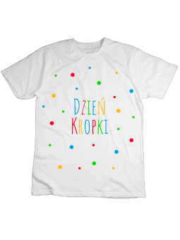 Koszulka Koszulka Dziecięca Dzień Kropki Biała - Śmieszne T-Shirty z Nadrukami ?
