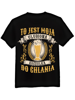 Koszulka Koszulka Męska Ulubiona Koszulka Do Chlania Czarna - Śmieszne T-Shirty z Nadrukami ?