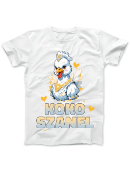 Koszulka Koszulka Damska Koko Szanel Biała - Śmieszne T-Shirty z Nadrukami ?