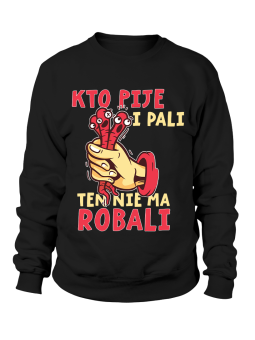 Bluza Damska Kto Pije i Pali - Śmieszne T-Shirty z Nadrukami ?