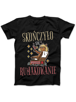 Koszulka Koszulka Damska Rumakowanie Czarna - Śmieszne T-Shirty z Nadrukami ?