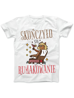Koszulka Koszulka Damska Rumakowanie Biała - Śmieszne T-Shirty z Nadrukami ?