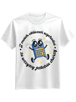 Koszulka Koszulka Męska Wszyscy Chorzy Biała - Śmieszne T-Shirty z Nadrukami ?