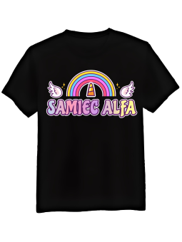 Koszulka Koszulka Męska Samiec Alfa Czarna - Śmieszne T-Shirty z Nadrukami ?