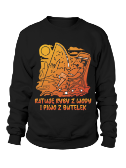 Bluza Męska Ratuję Ryby - Śmieszne T-Shirty z Nadrukami ?