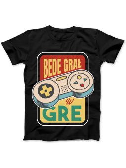 Koszulka Koszulka Damska Bede Grał w Gre Czarna - Śmieszne T-Shirty z Nadrukami ?